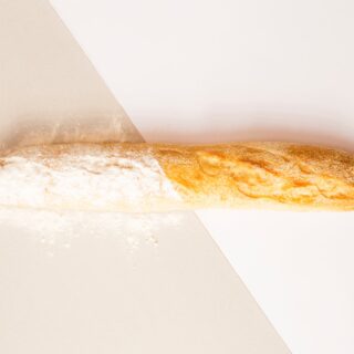 baguette on white surface