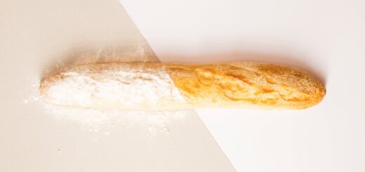 baguette on white surface