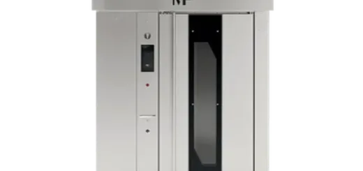 Horno de carro giratorio con doble flujo de aire y efecto suela para panadería industrial