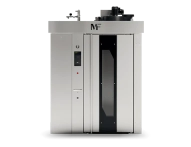 Horno de carro rotativo para panadería industrial, modelo profesional en acero inoxidable